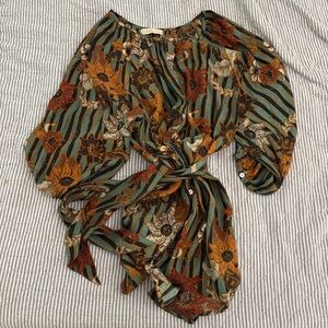 Natalie Martin Green and Orange Alex Dress